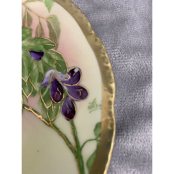 Vintage Beyer & Bock Prussia 6” Salad Plate Hand Painted Floral China - Picture 5 of 7